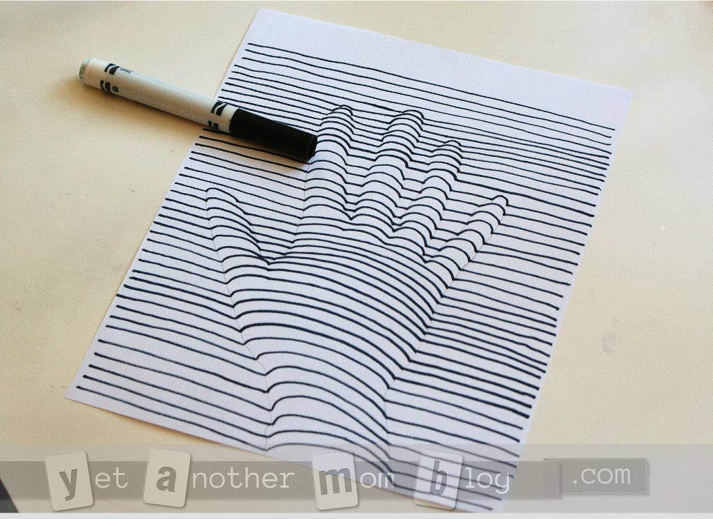 Cool 3D Line Art - Free coloring page PDF download or create your own!